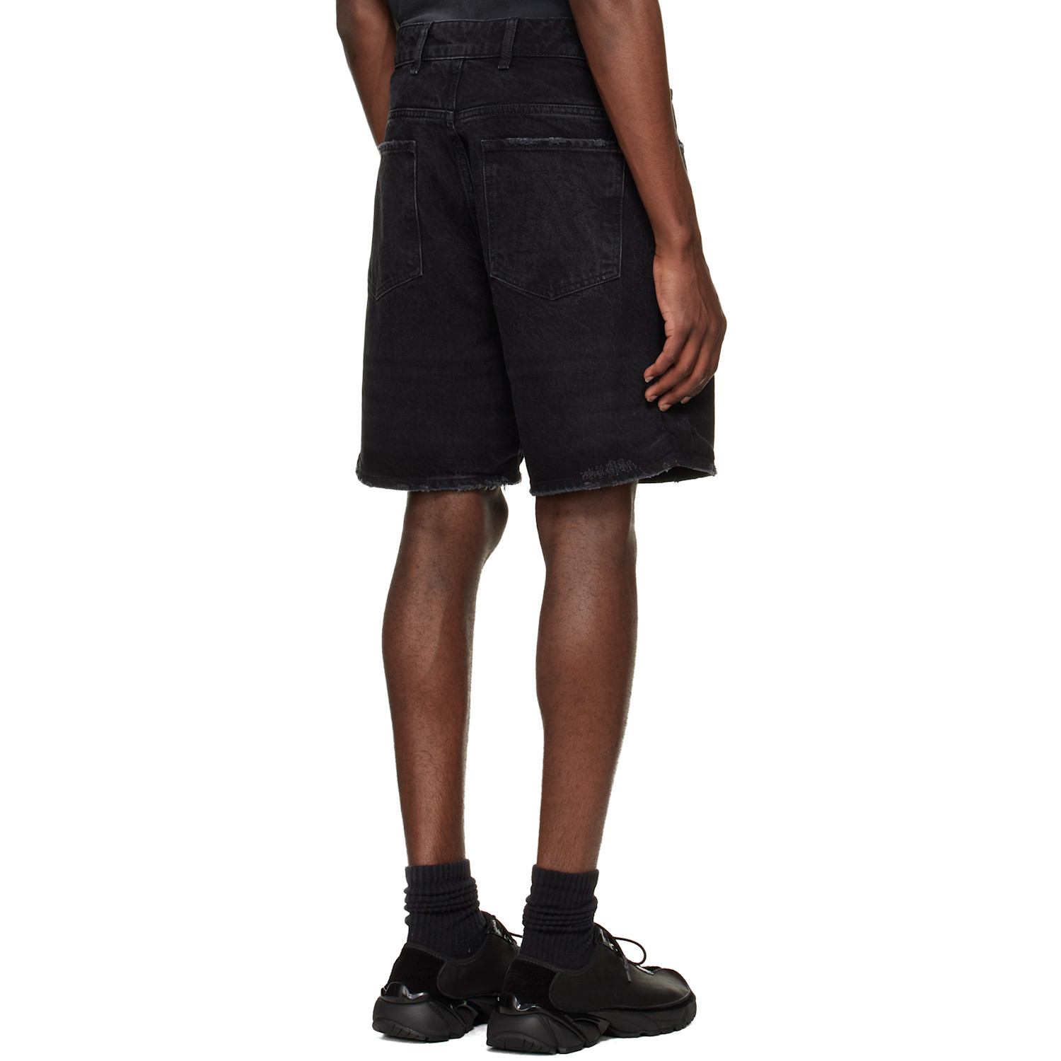  Represent Black R10t Tailored Denim Shorts 