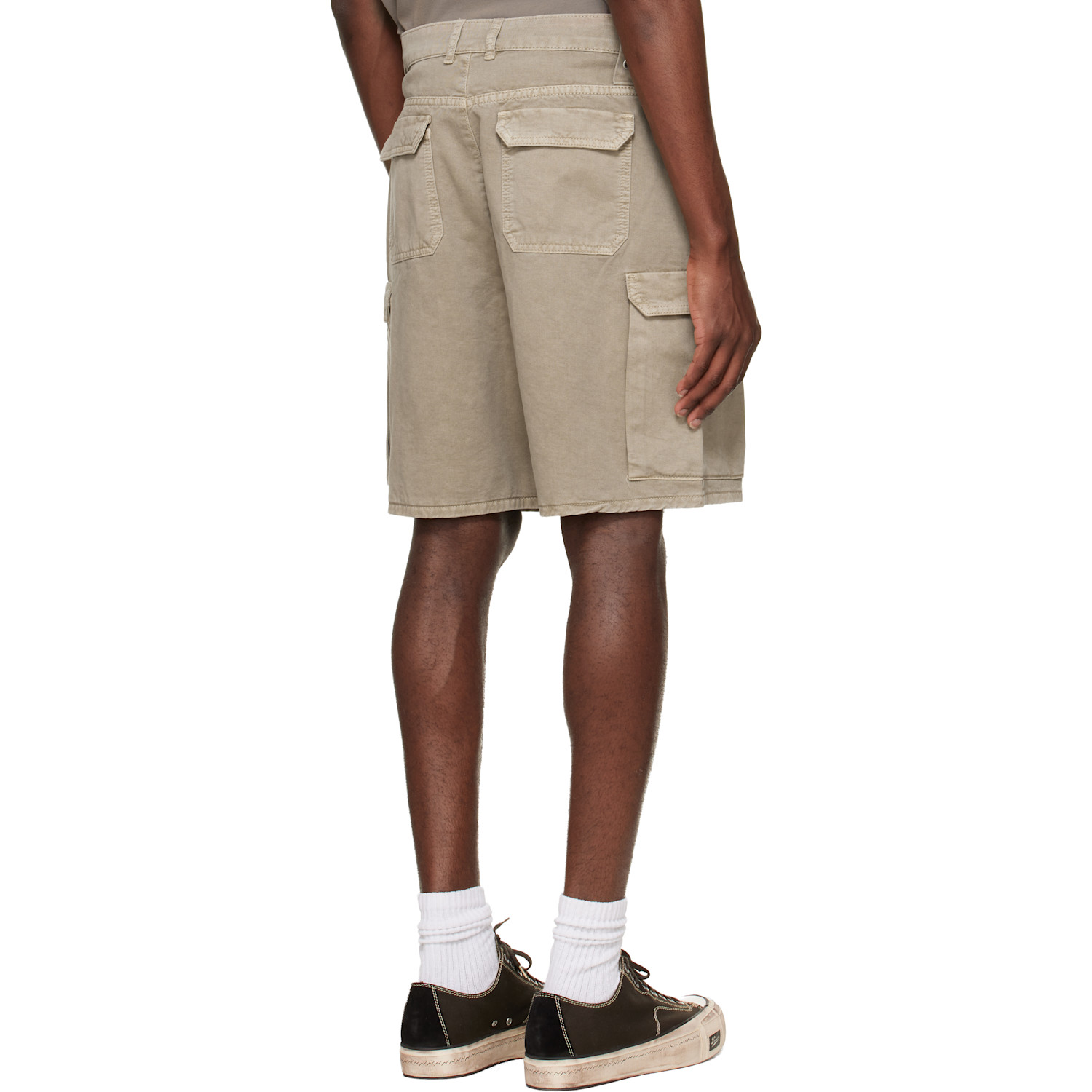 Represent Beige Loaded Cargo Shorts 