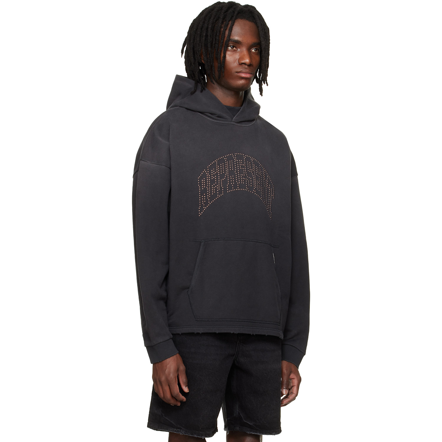  Represent Black 'represent' Embellished Hoodie 