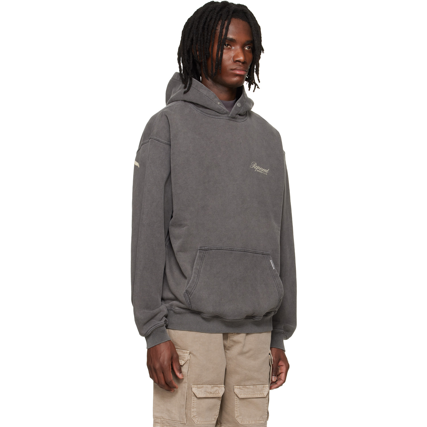  Represent Gray 'represent Owners Club' Script Hoodie 