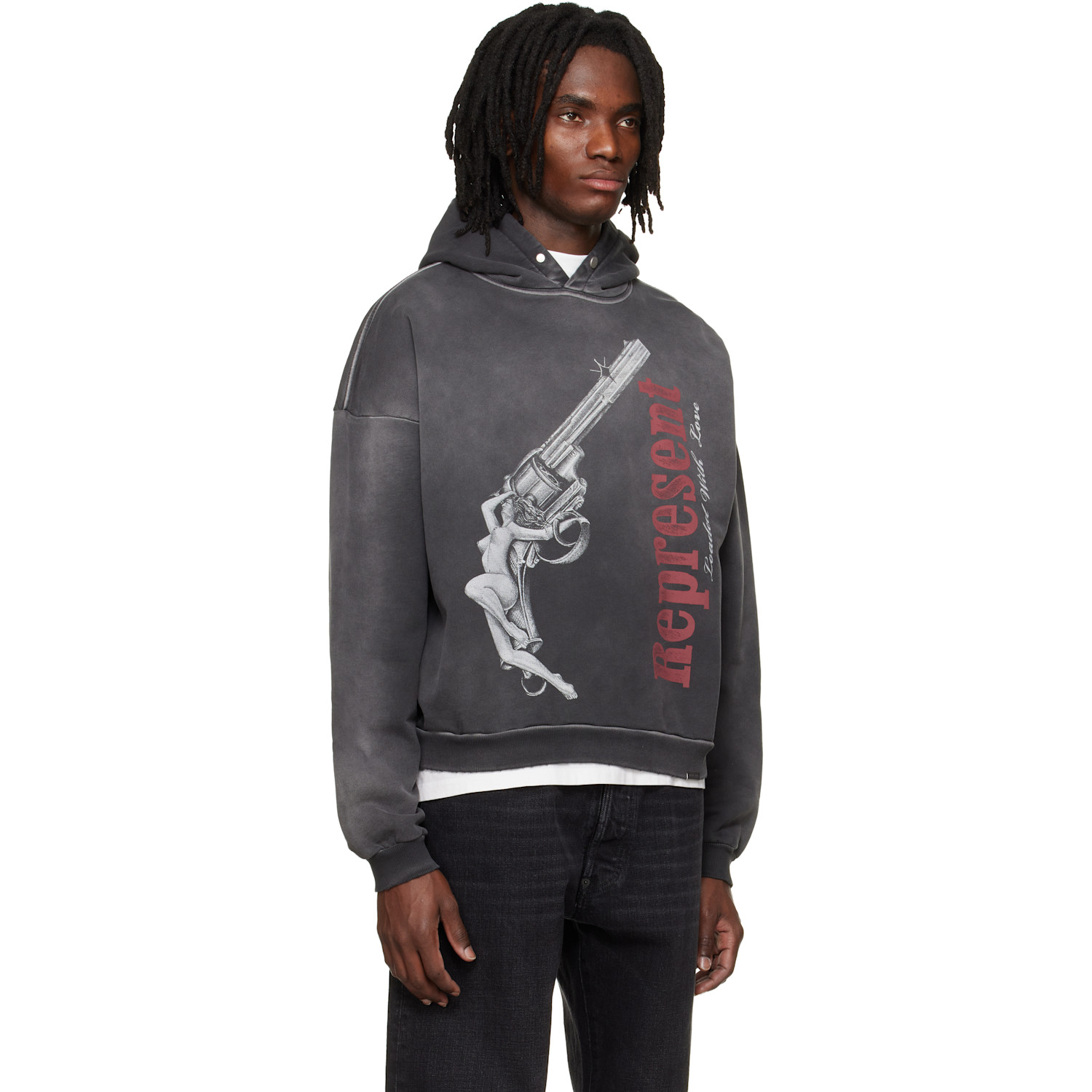  Represent Black 'loaded With Love' Hoodie 