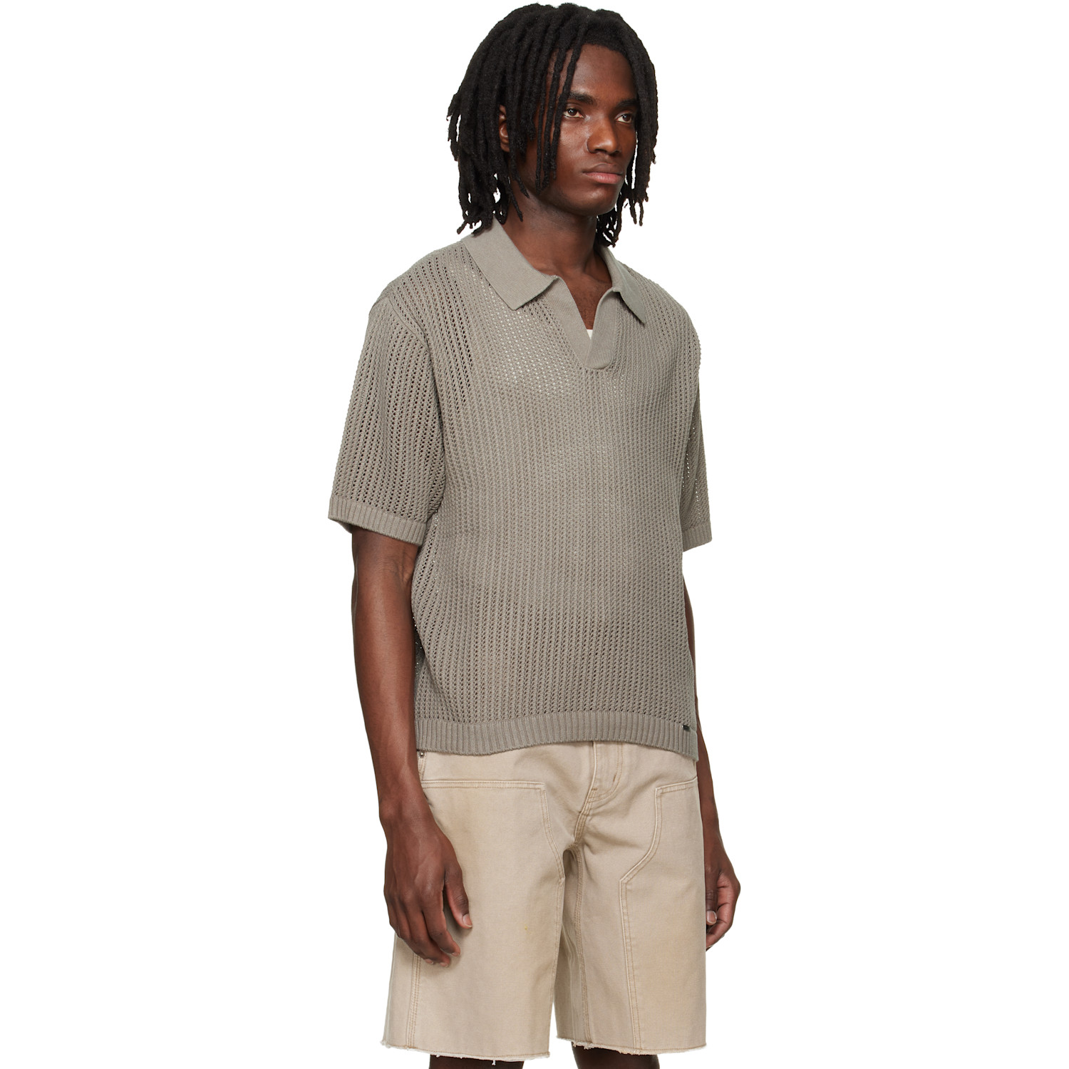  Represent Taupe Beverly Knit Polo 