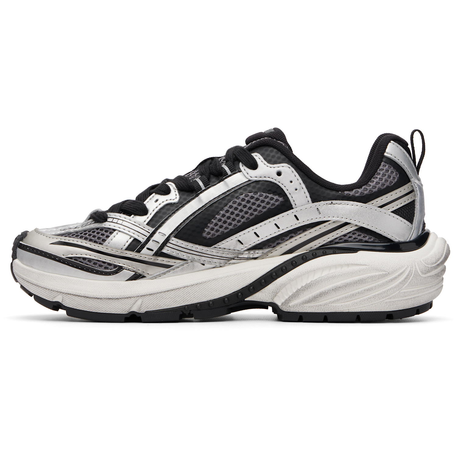  Represent Silver & Black Storm Runner Sneakers 