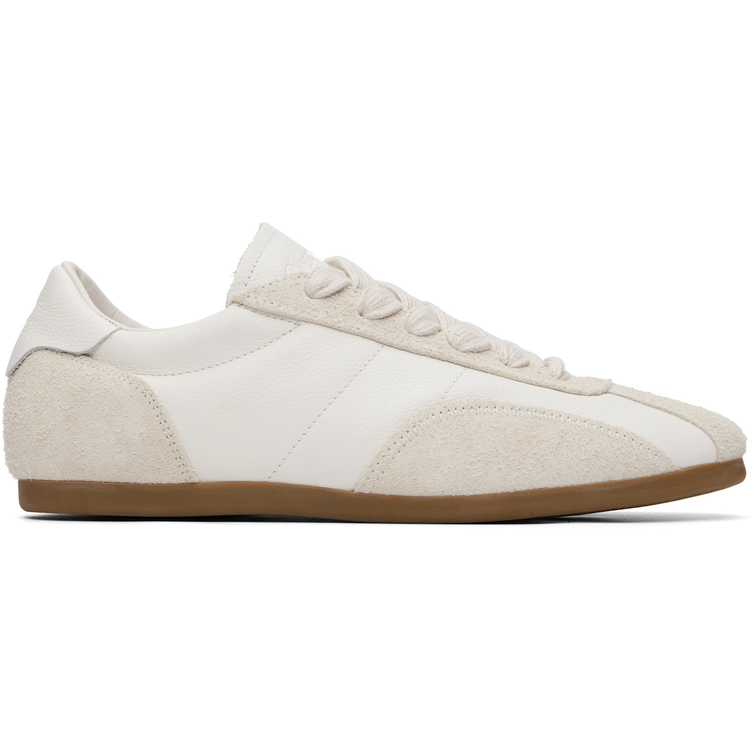 Represent White Low-Pro Leather Suede Sneakers