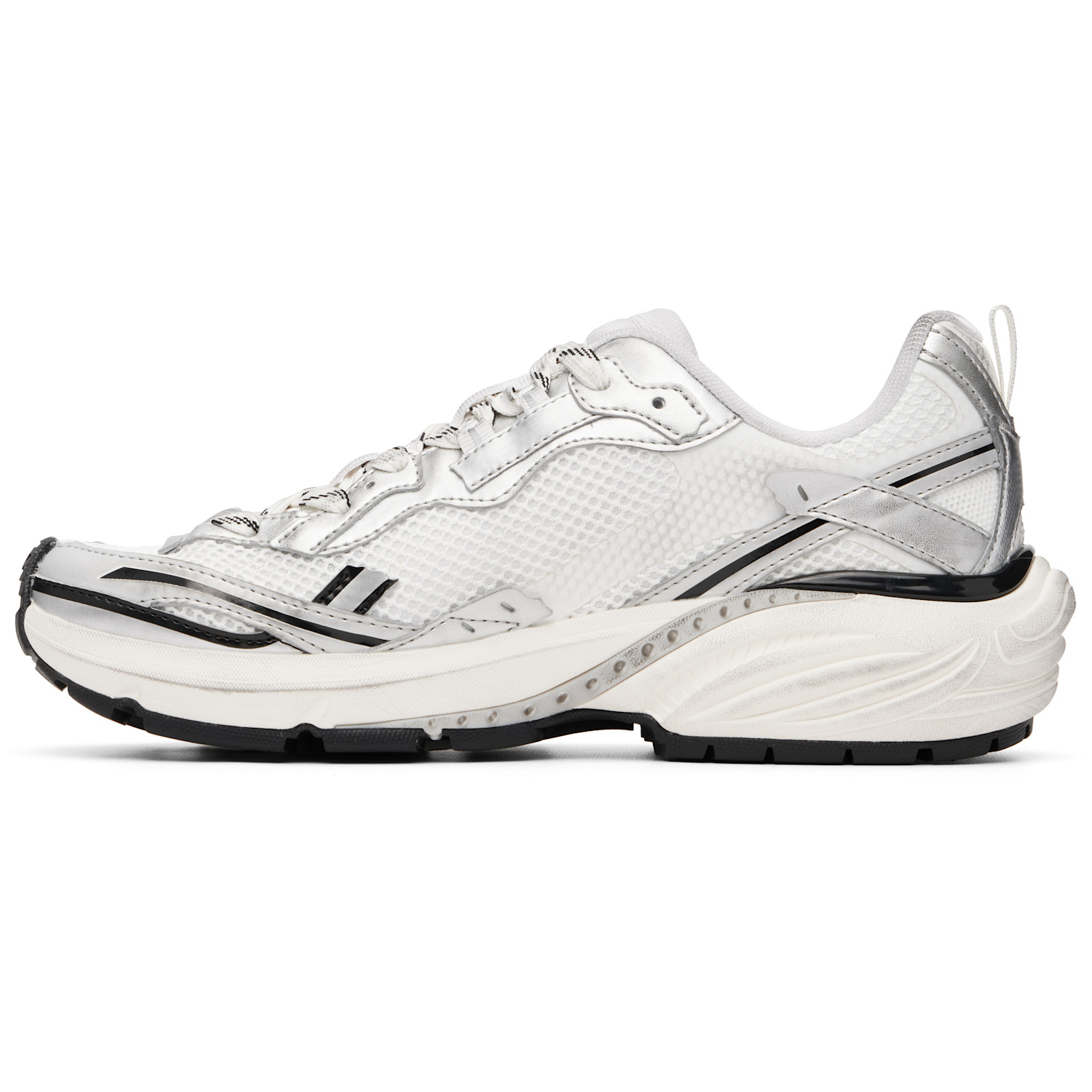  Represent White & Silver Storm Torn Sneakers 