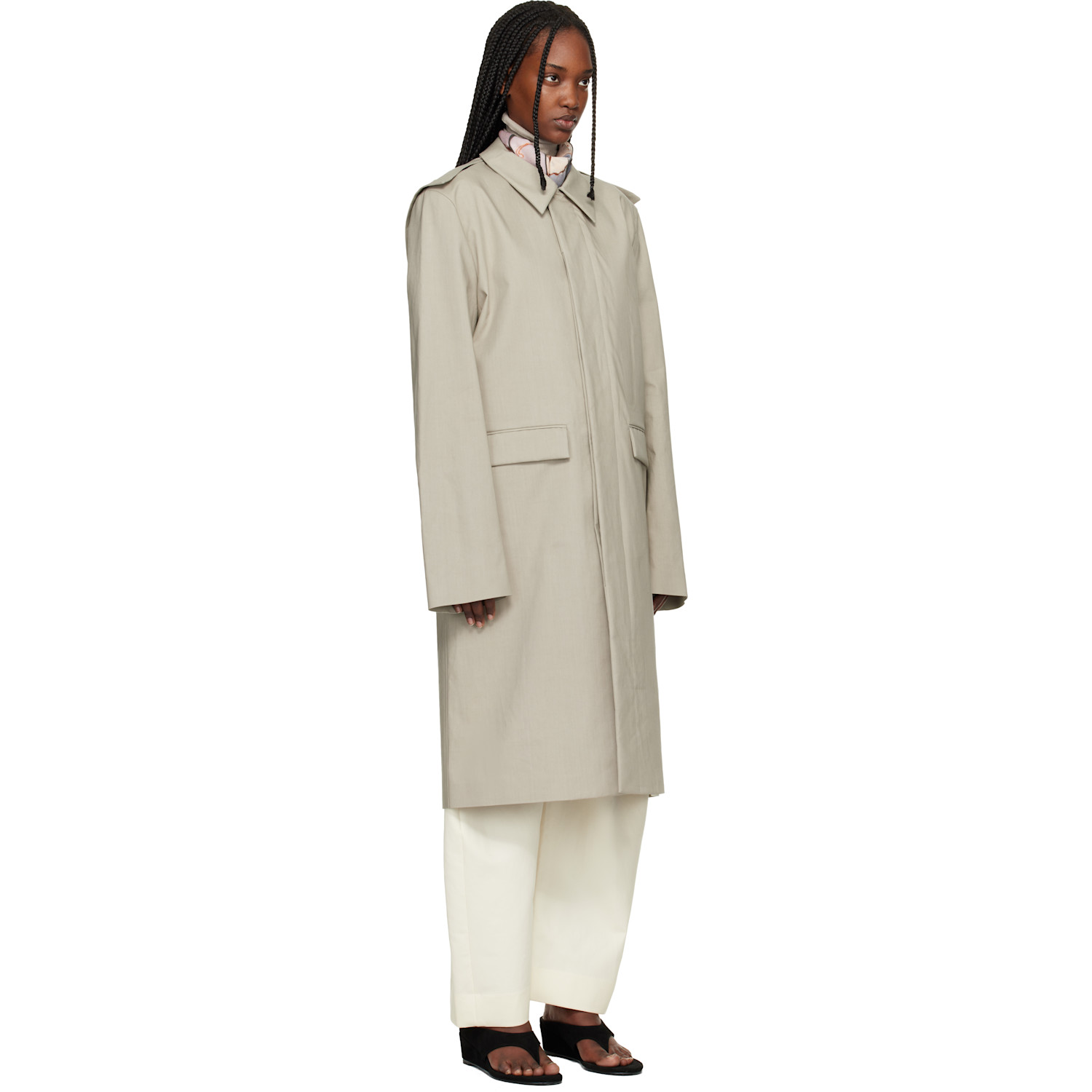  Rier Green Cotton Bonded Coat 