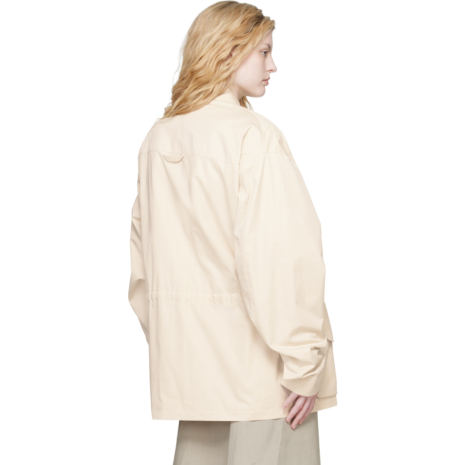  Rier Off-white Cotton Field Jacket 