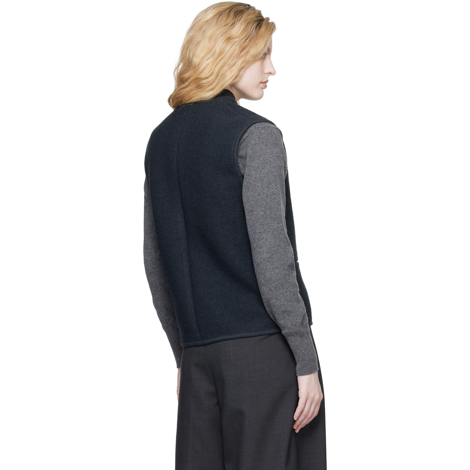  Rier Gray Boxy Walker Vest 