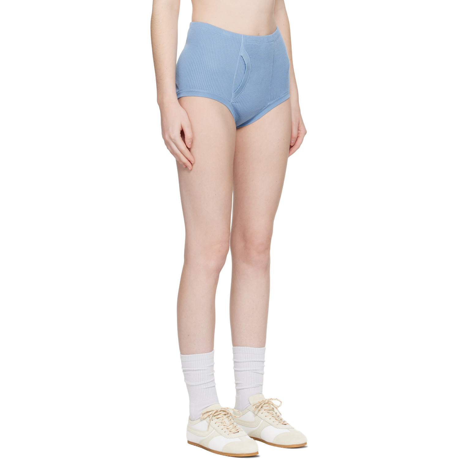  Rier Blue Fine Rib Briefs 