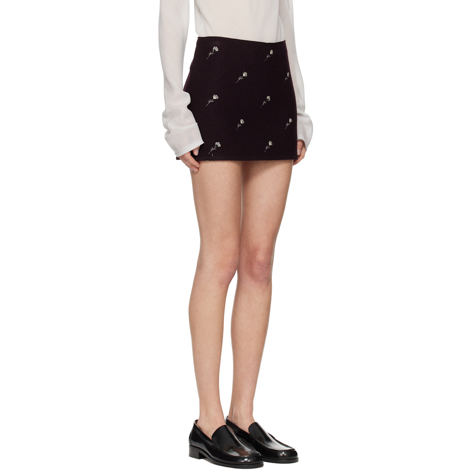  Rier Purple Walker Flowers Miniskirt 