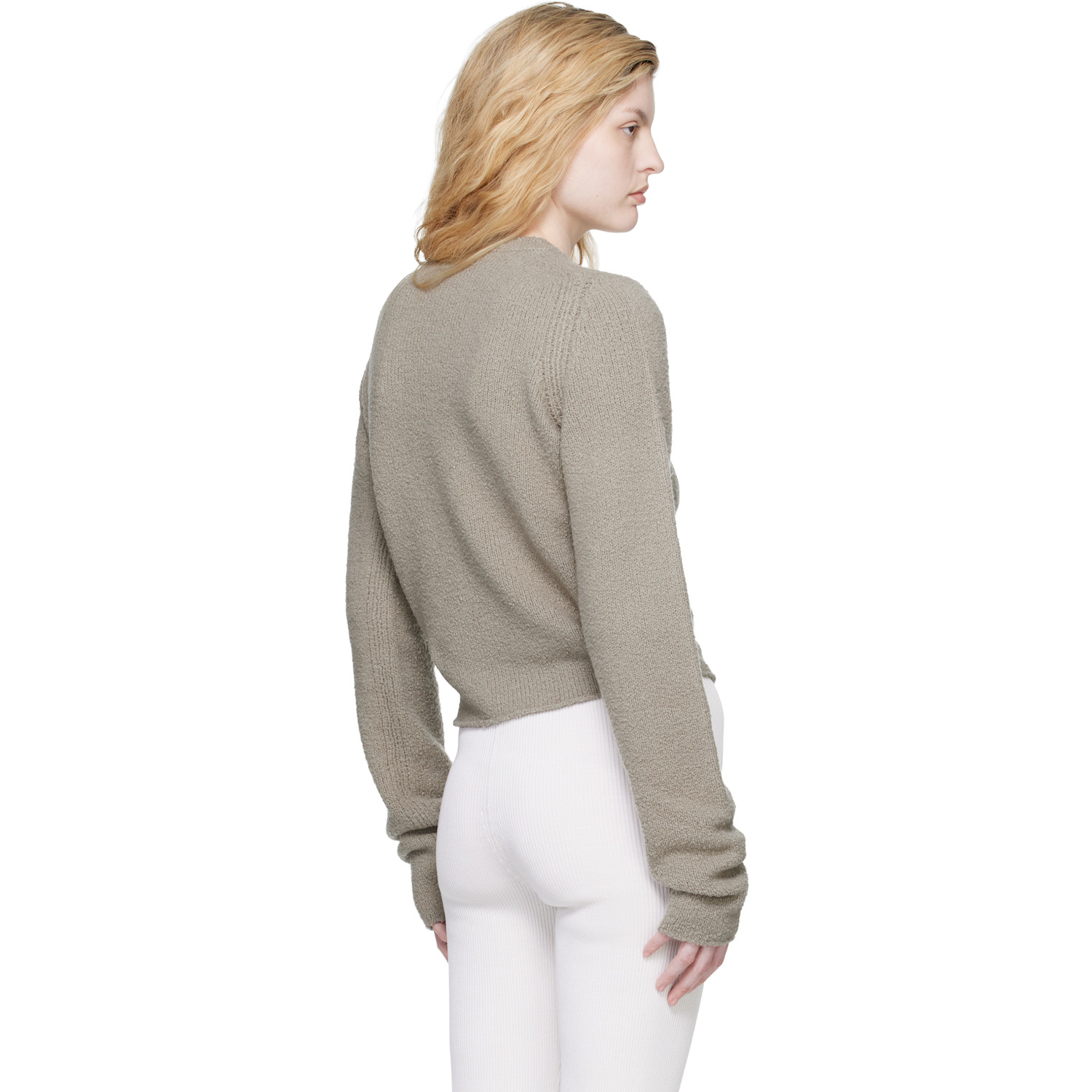  Rier Taupe Wool Boucle Sweater 