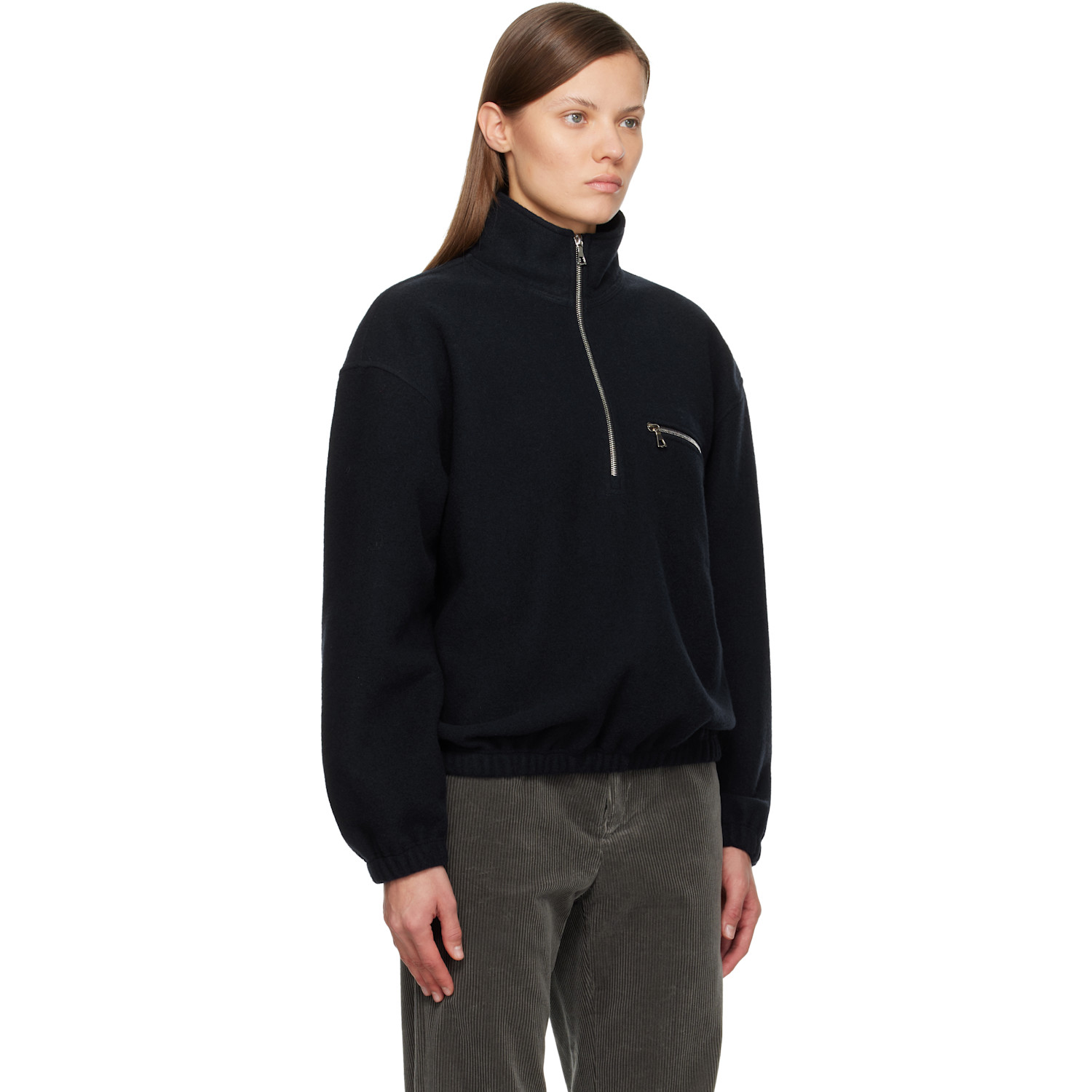  Rier Ssense Exclusive Navy Fleece Jacket 