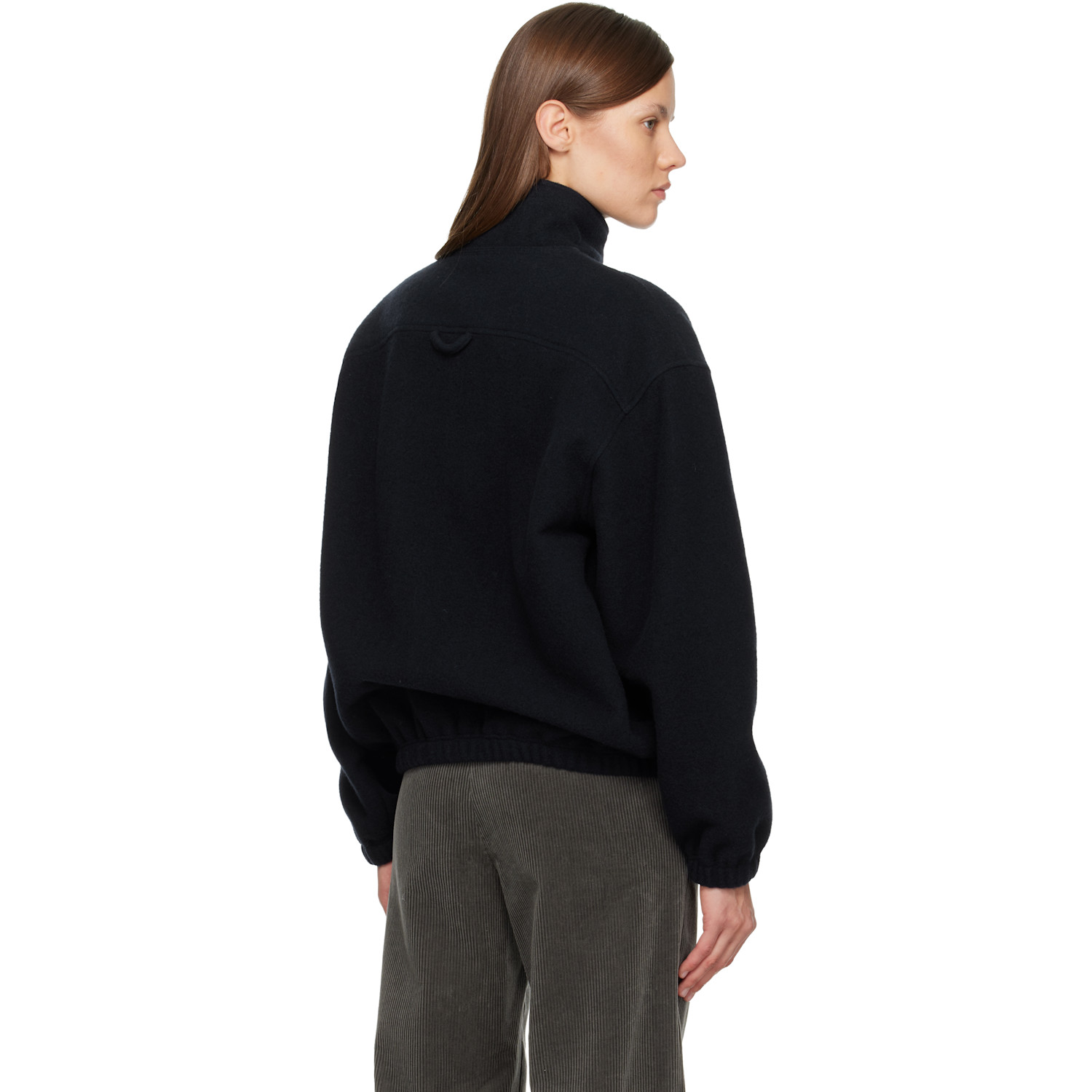  Rier Ssense Exclusive Navy Fleece Jacket 