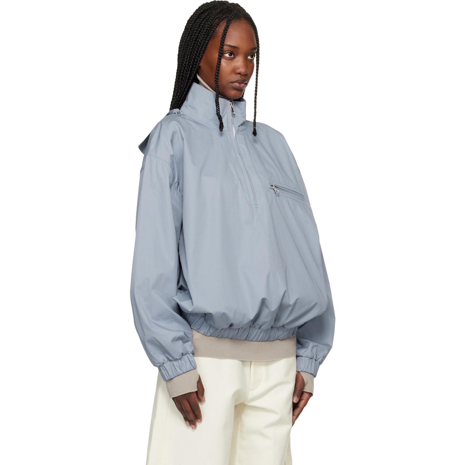  Rier Gray Cotton Suit Avio Suit Windbreaker 
