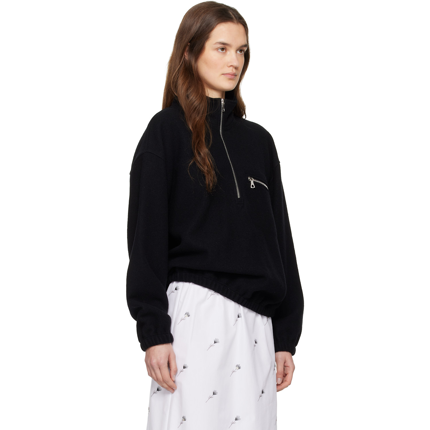  Rier Black Fleece Tourbe Sweatshirt 