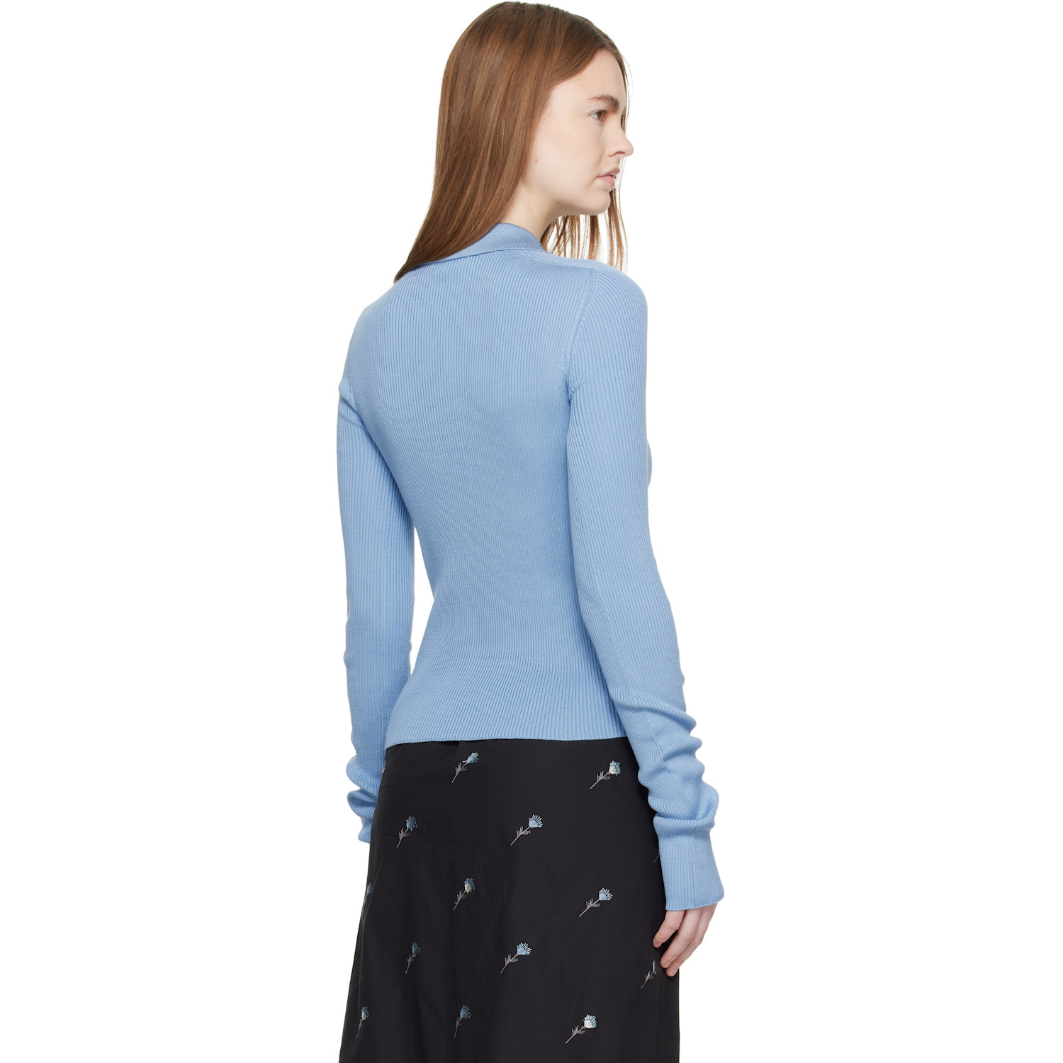  Rier Blue Fine Rib Polo 