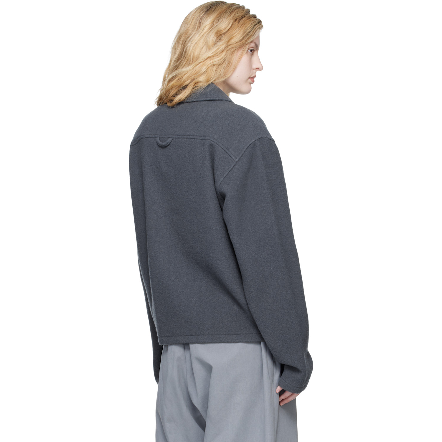  Rier Gray Fleece Polo 