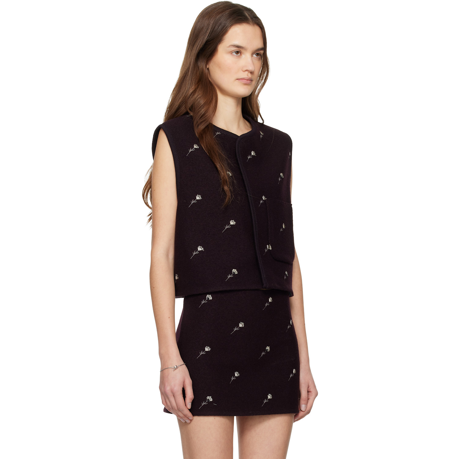  Rier Purple Walker Flowers Vest 