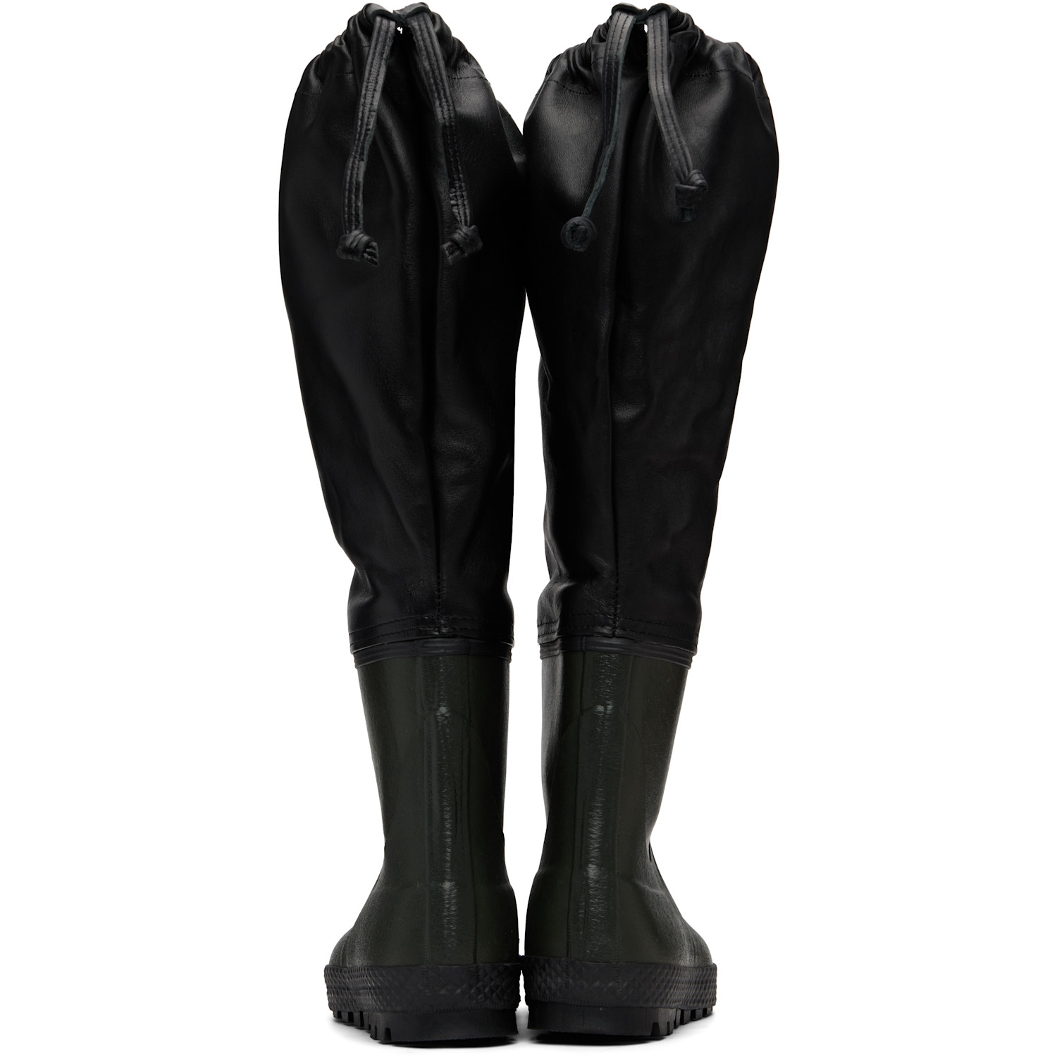  Rier Black & Green Ludwig Reiter Edition Farmer Rain Boots 