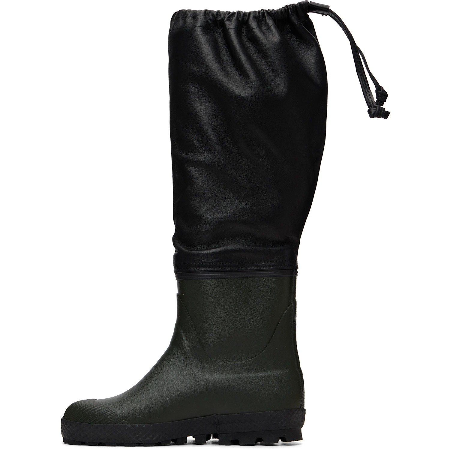  Rier Black & Green Ludwig Reiter Edition Farmer Rain Boots 