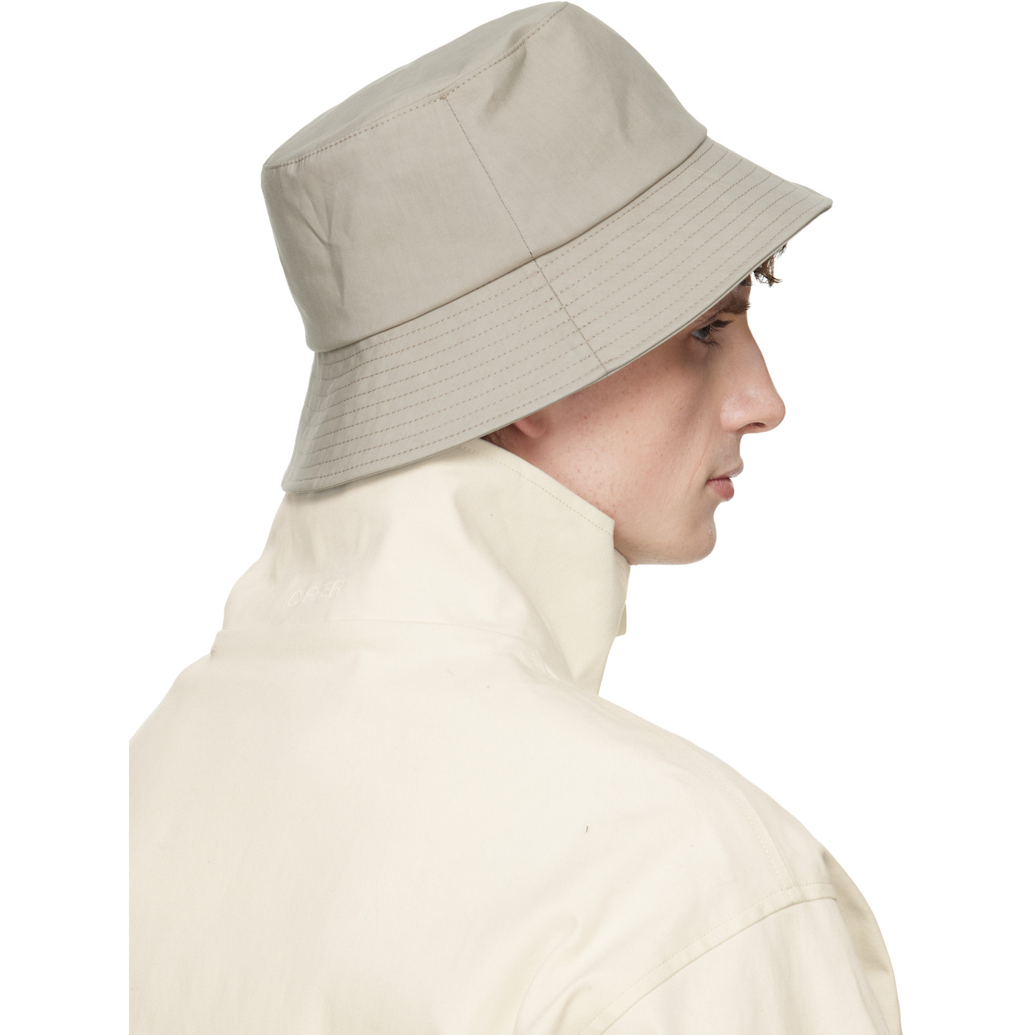  Rier Beige Cotton Bucket Hat 