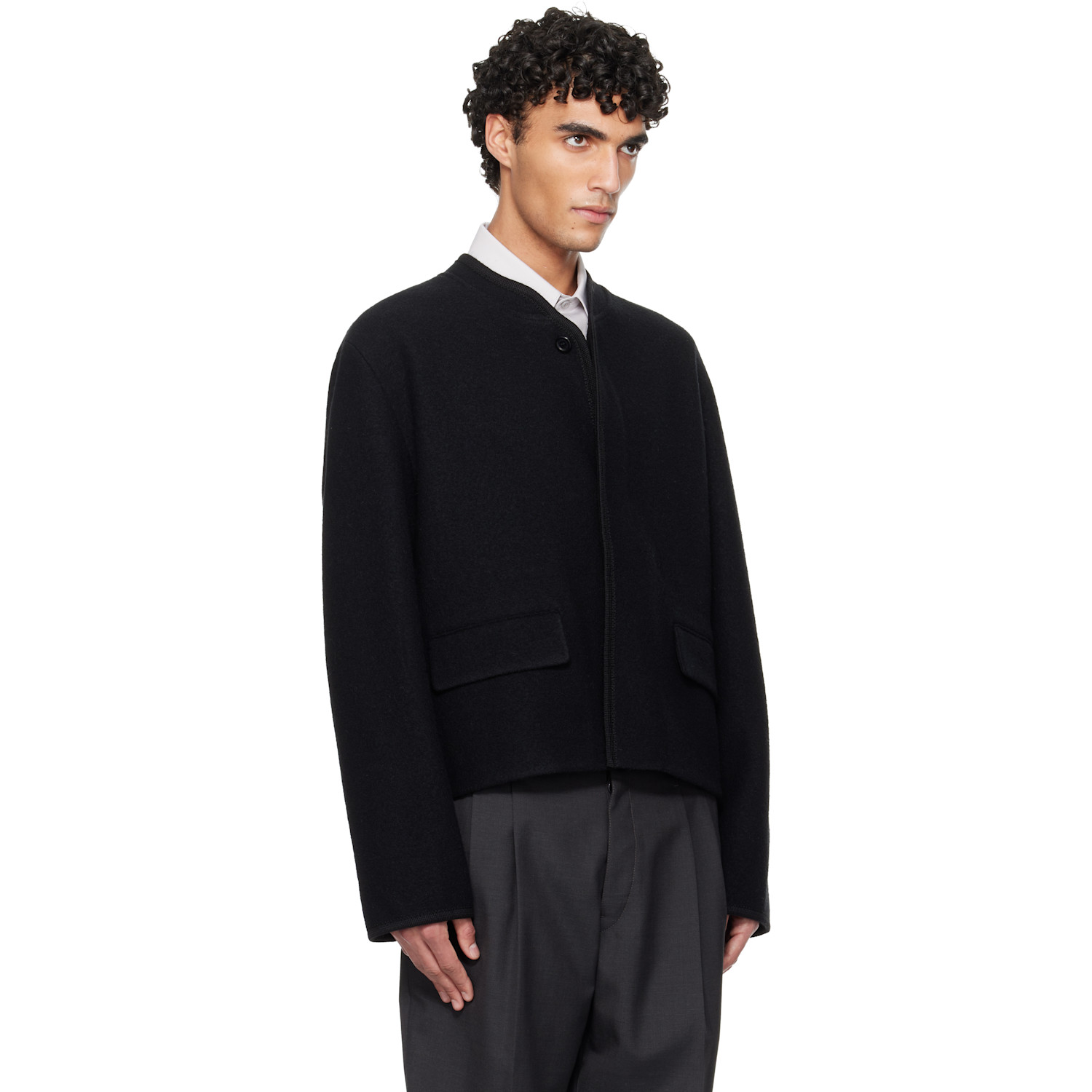  Rier Black Walker City Crop Jacket 