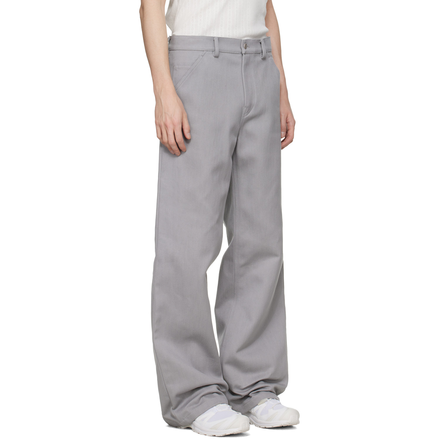  Rier Gray Antique Gabardine Trousers 