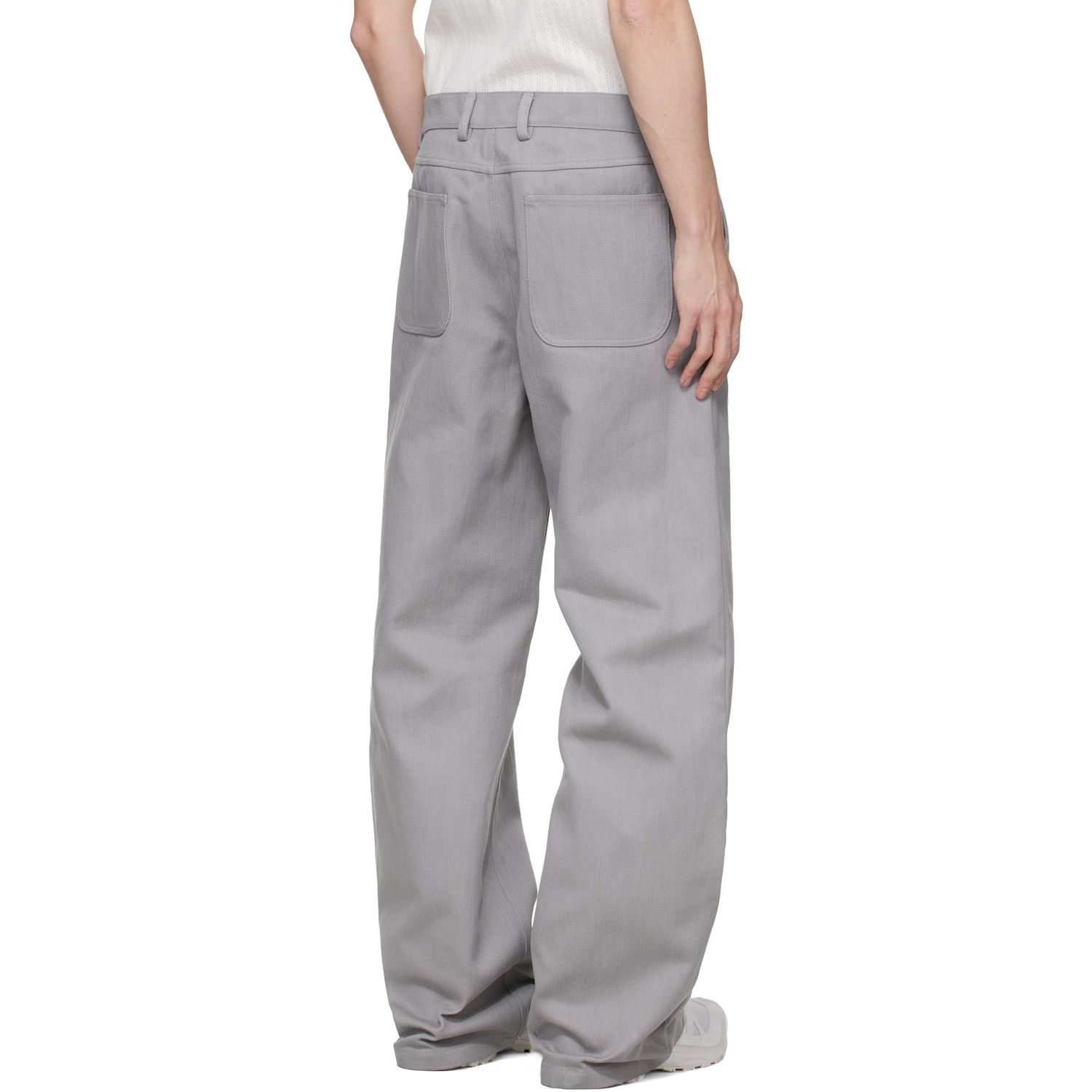  Rier Gray Antique Gabardine Trousers 