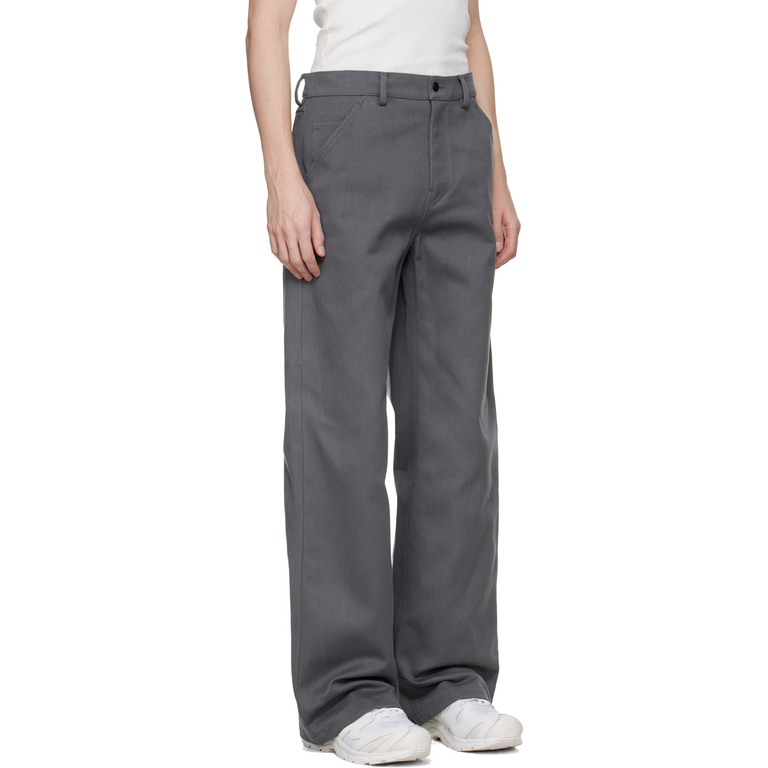  Rier Gray Antique Gabardine Trousers 