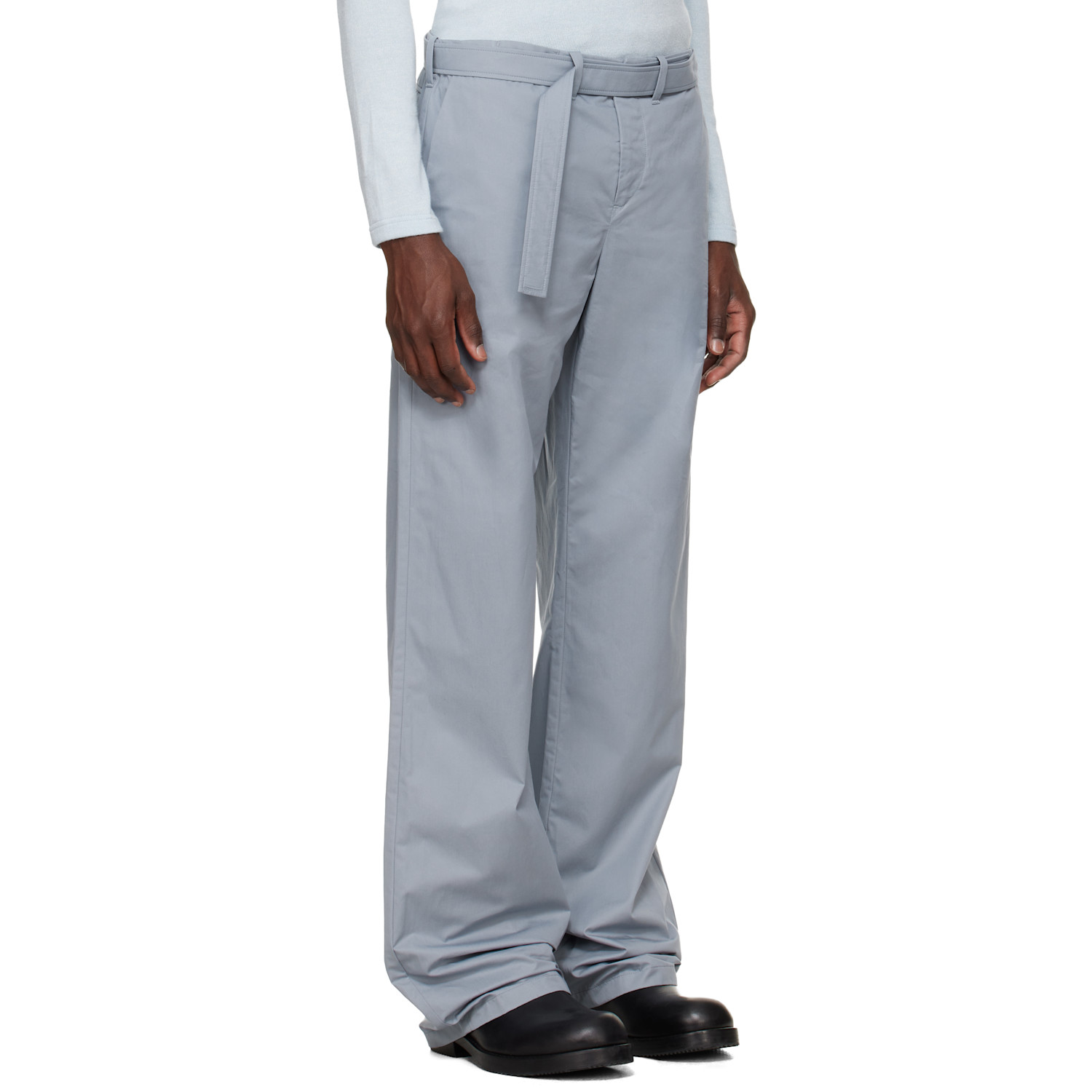  Rier Blue Cotton Utility Trousers 