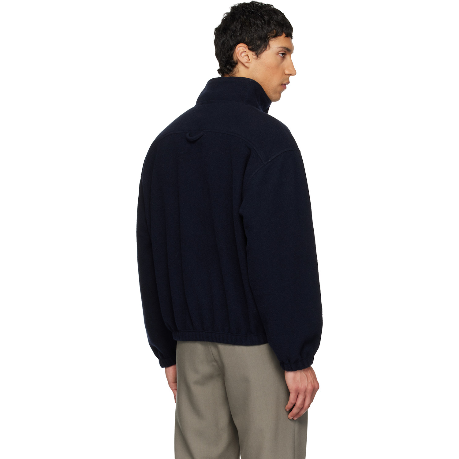  Rier Ssense Exclusive Navy Fleece Jacket 