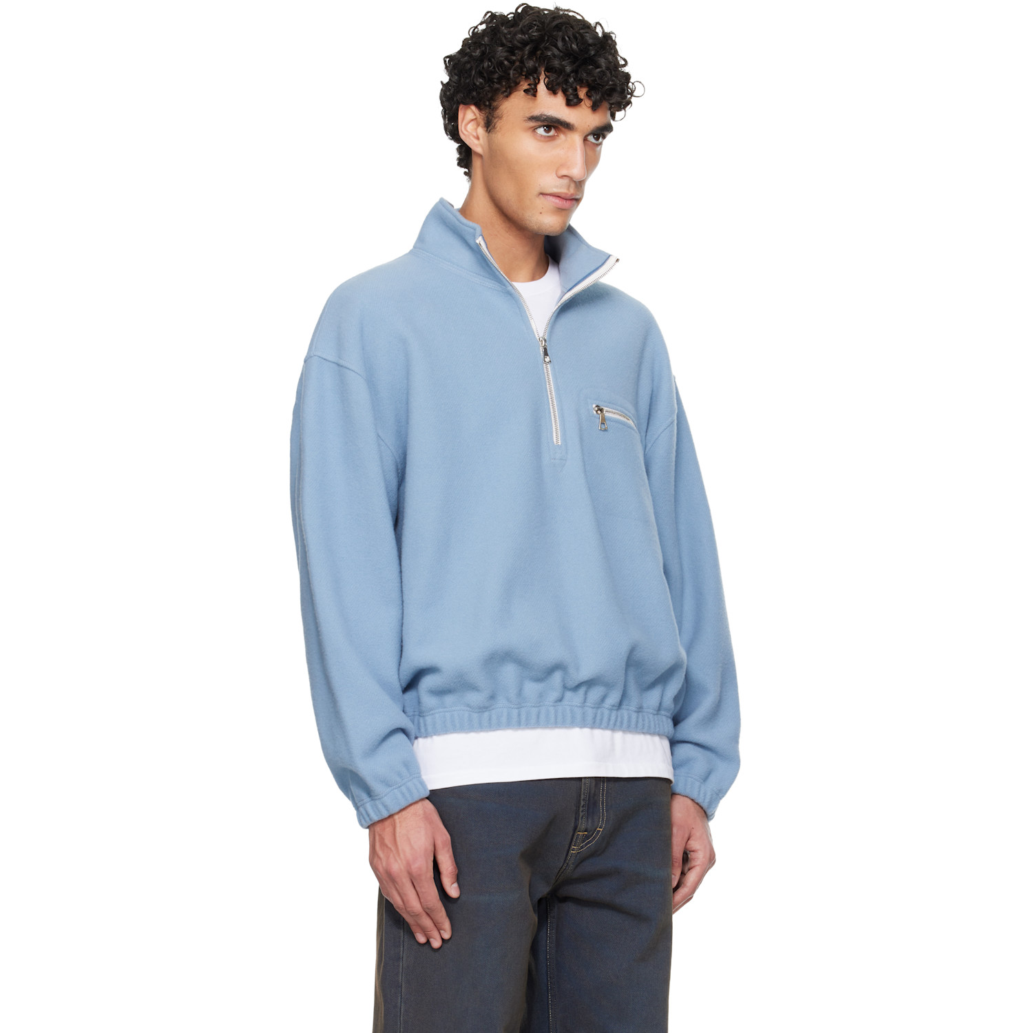  Rier Blue Fleece Sweater 