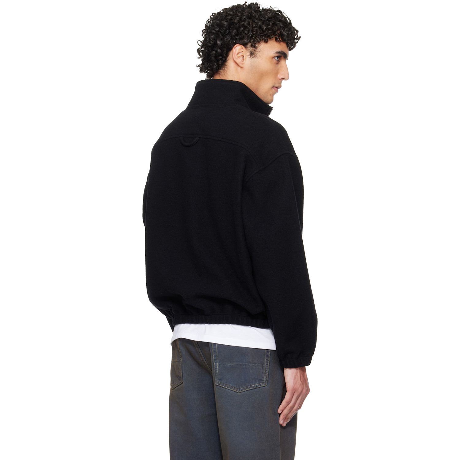  Rier Black Fleece Sweater 