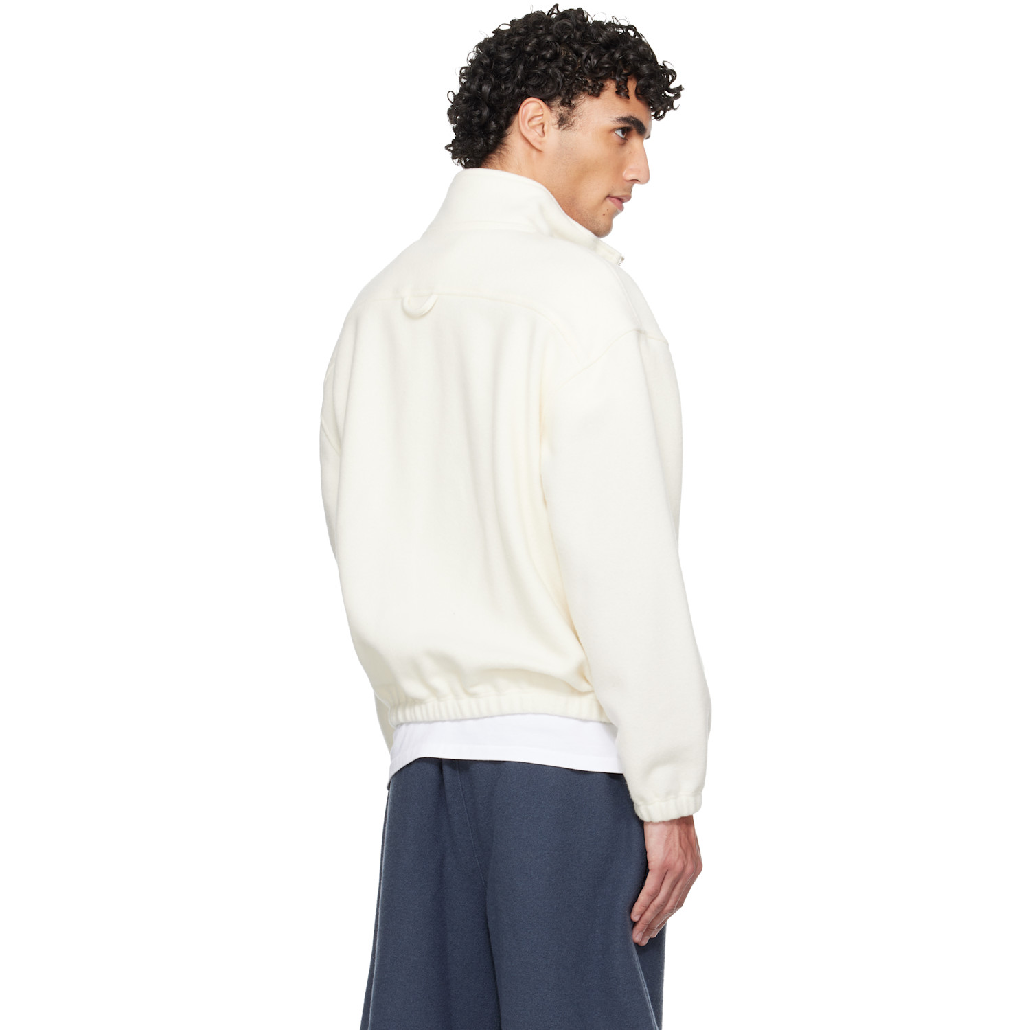  Rier White Fleece Sweater 