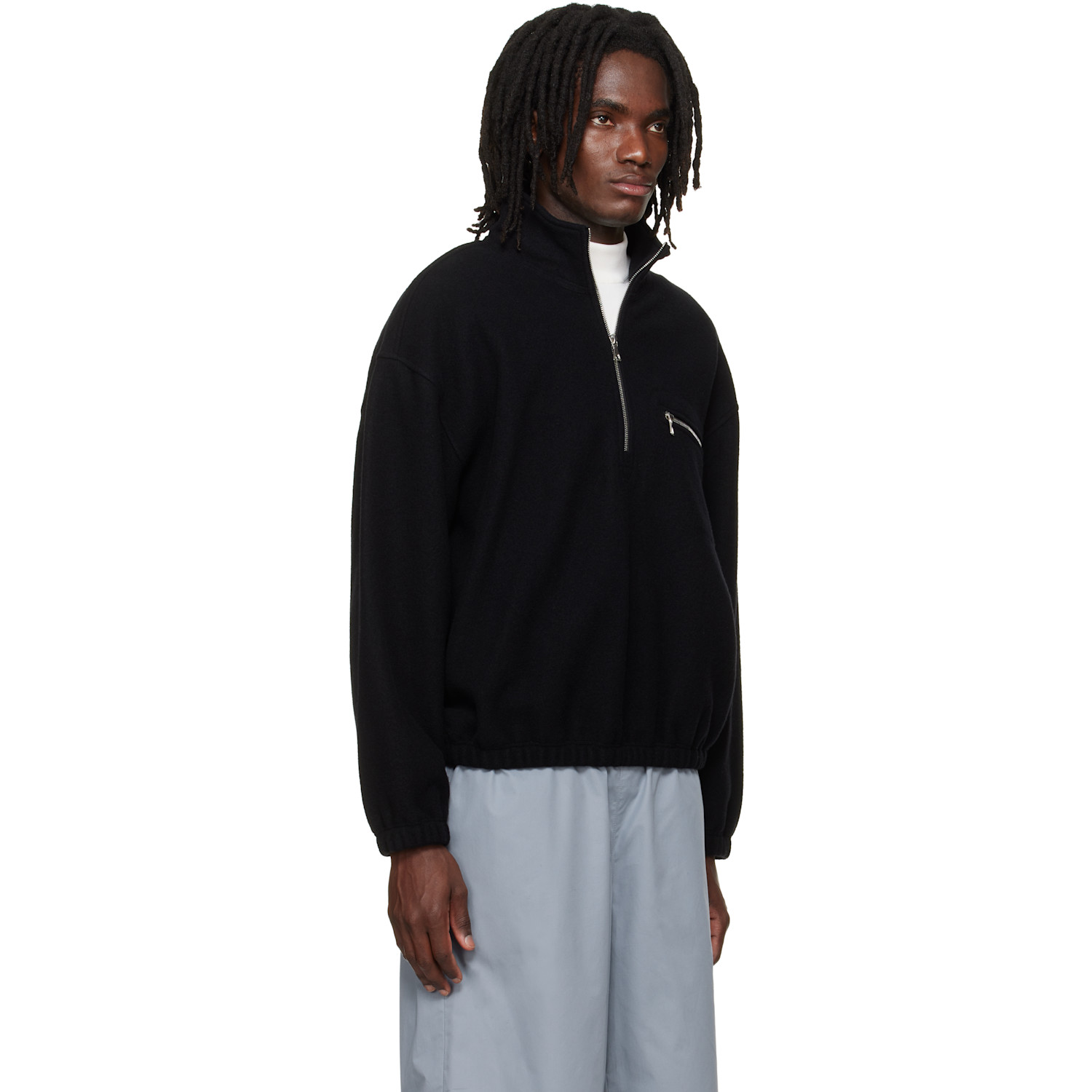  Rier Black Fleece Sweatshirt 