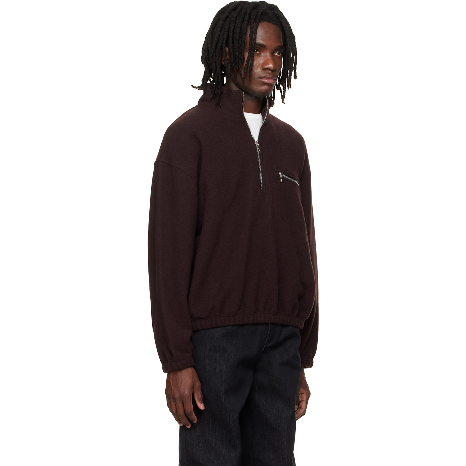  Rier Burgundy Fleece Sweatshirt 