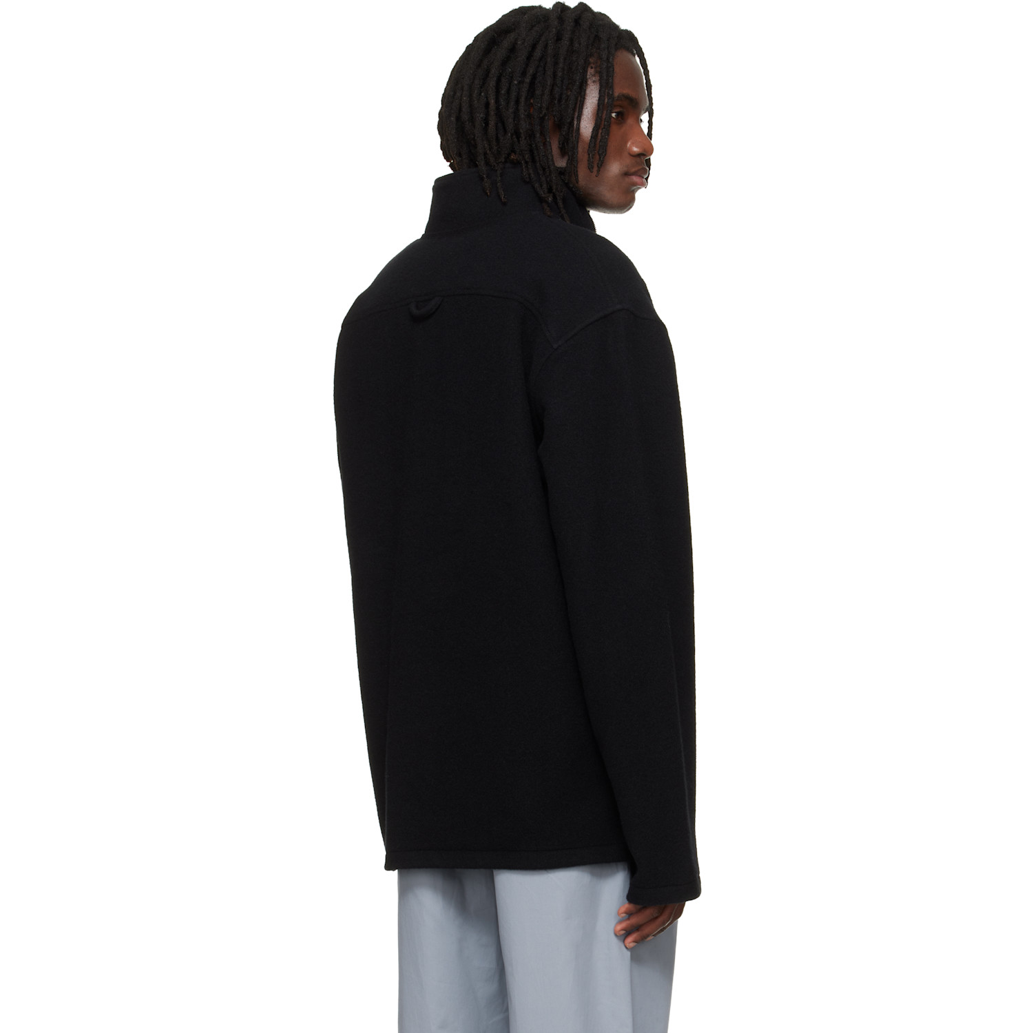  Rier Black Fleece Athletic Sweater 