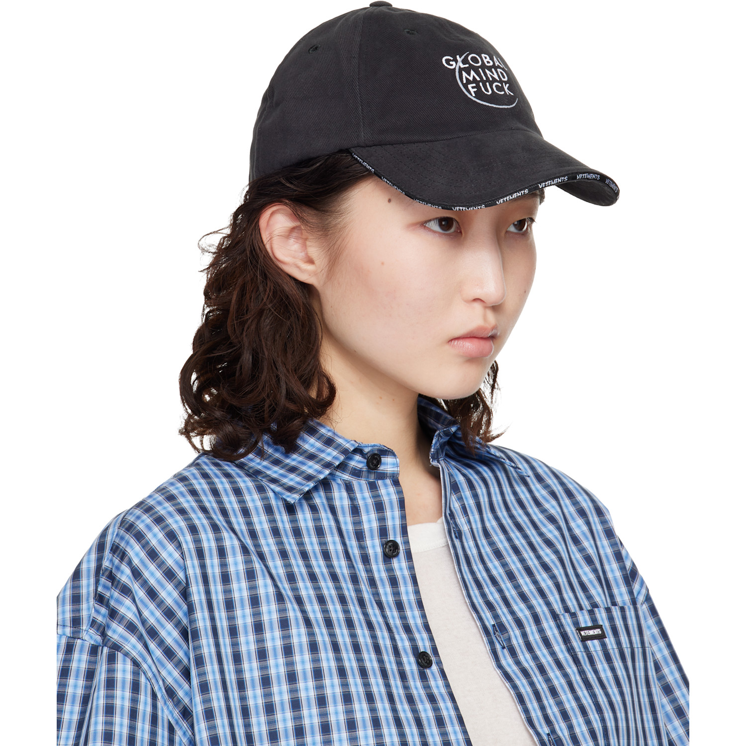  Vetements Black 'global Mf' Cap 