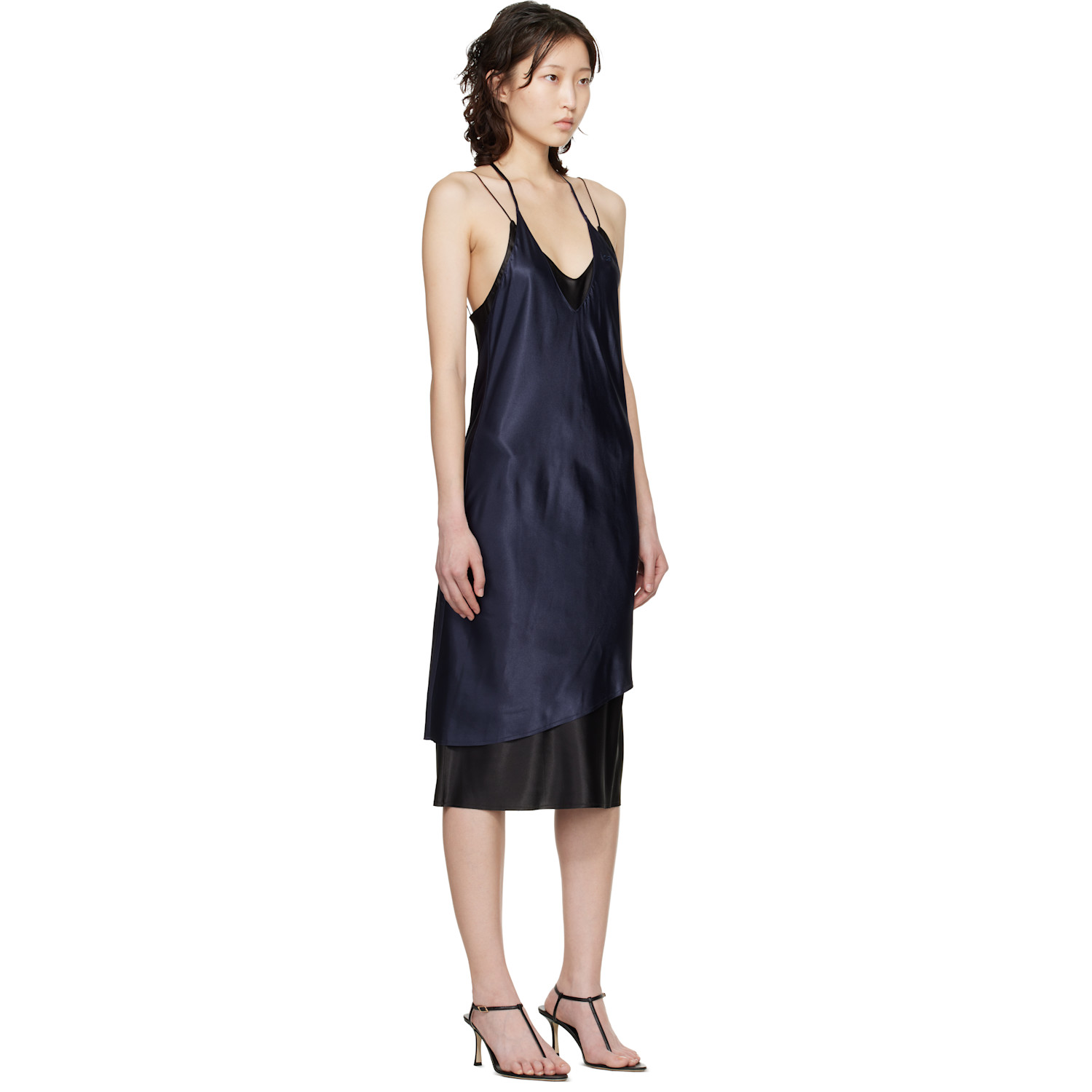  Vetements Navy & Black Layered Minidress 