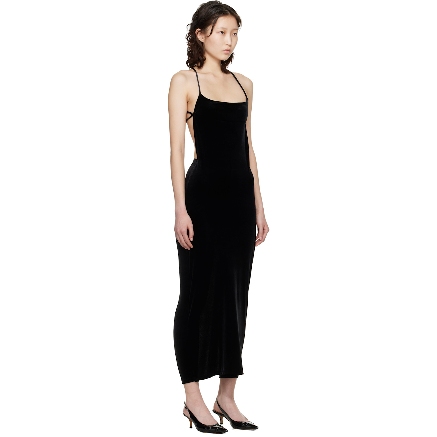  Vetements Black Installed Leggings Maxi Dress 