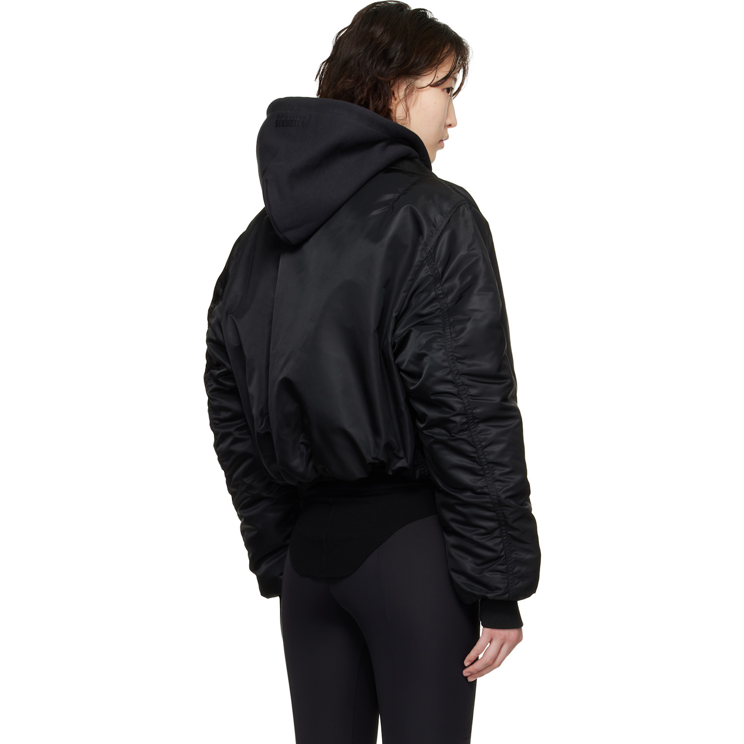  Vetements Black & Orange Alpha Industries Edition Fitted Reversible Bomber Jacket 