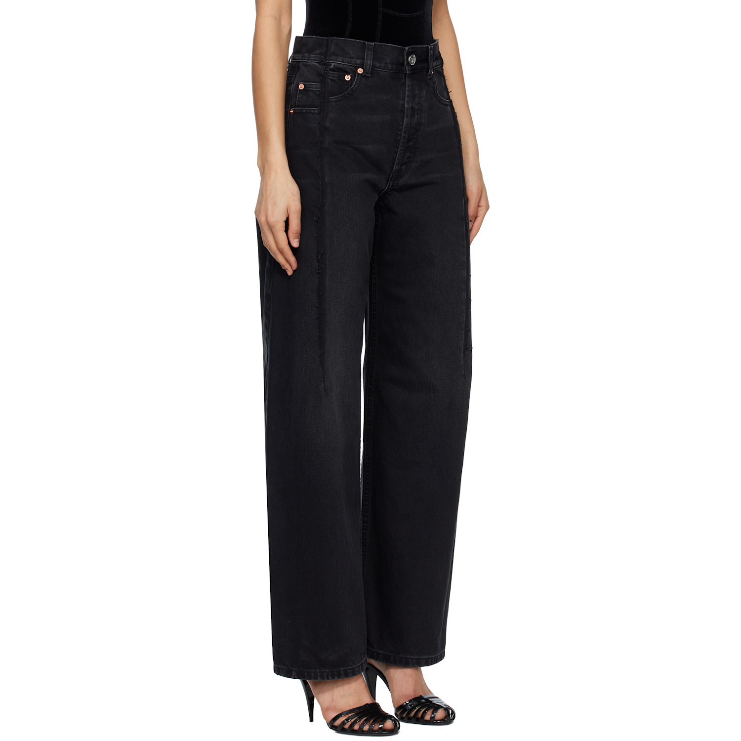  Vetements Black Cut Jeans 