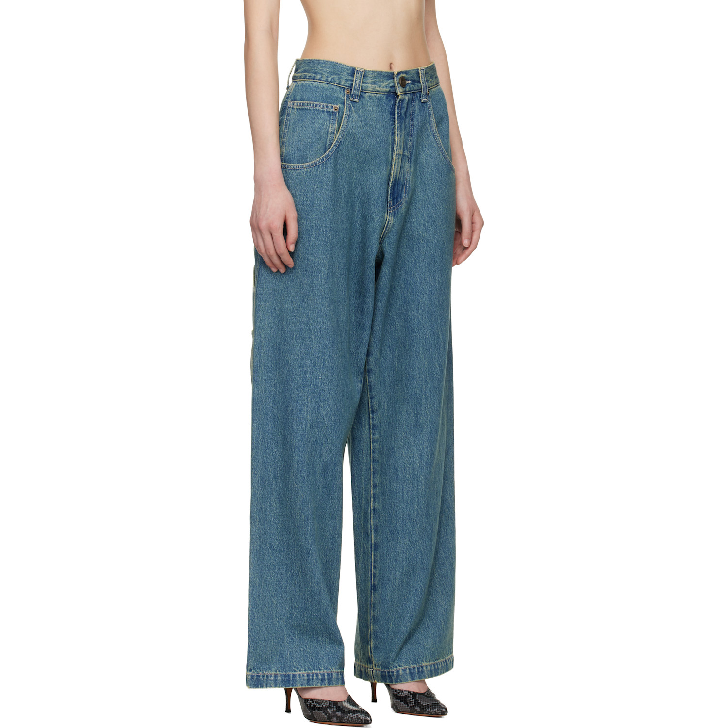  Vetements Blue Hip-hop Jeans 