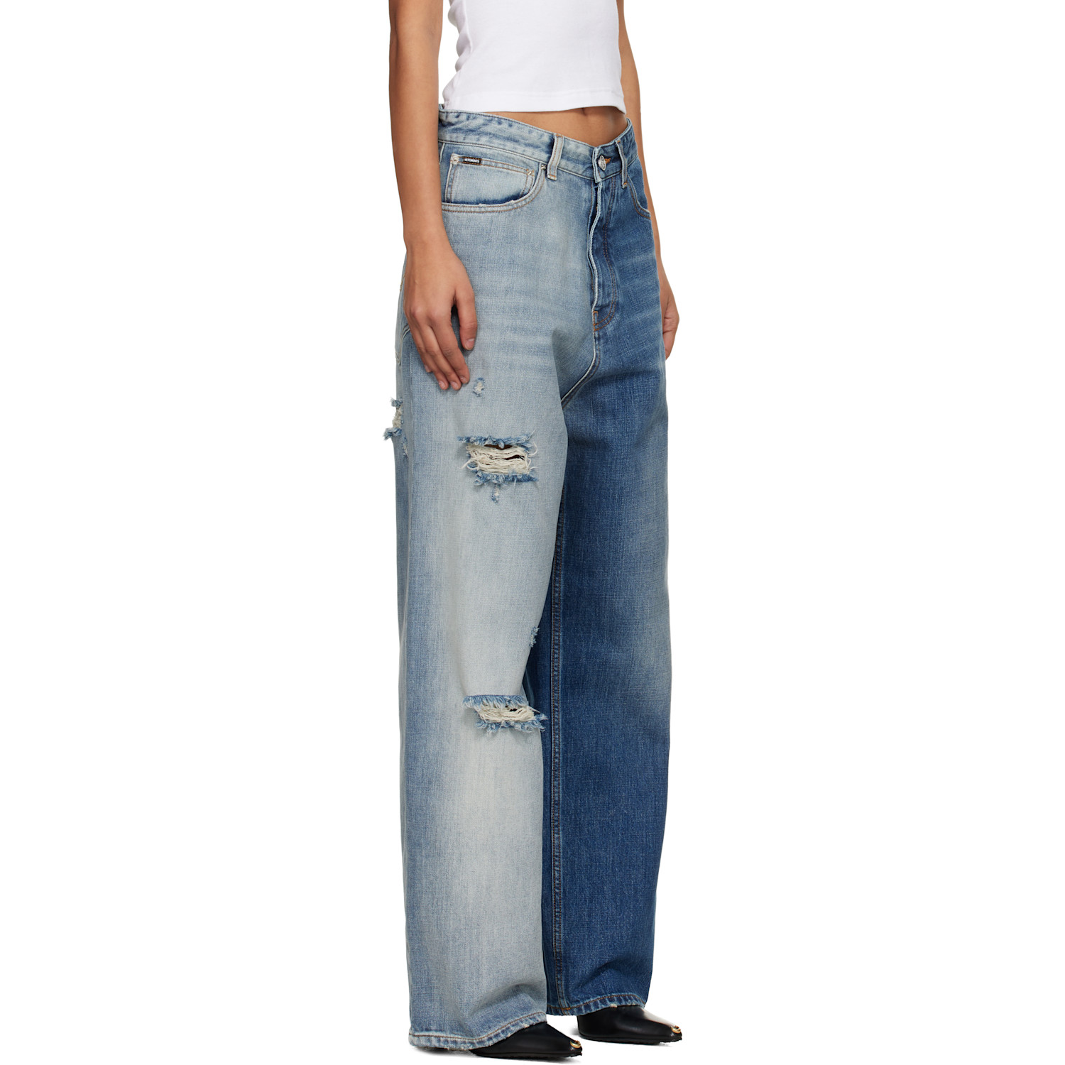  Vetements Blue Degrade Effect Jeans 