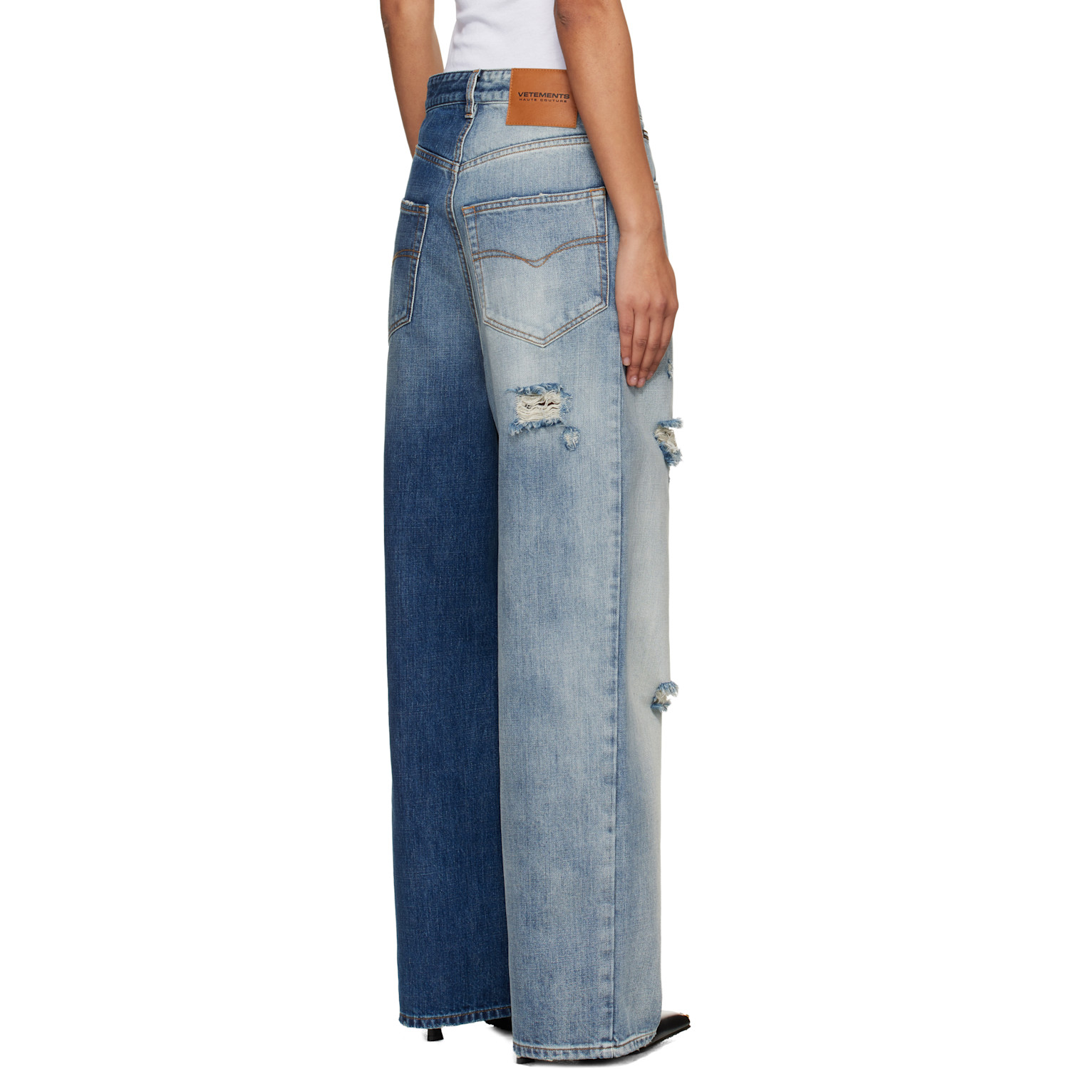  Vetements Blue Degrade Effect Jeans 
