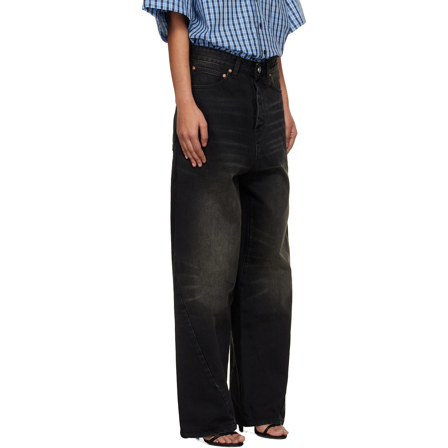  Vetements Black Spiral Jeans 