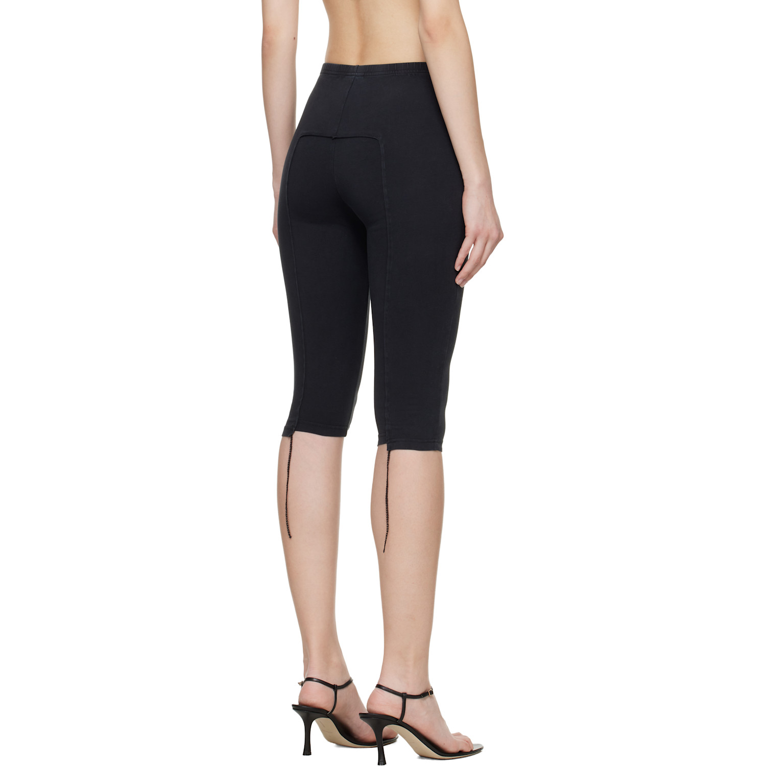  Vetements Black Cut-up Capri Trousers 