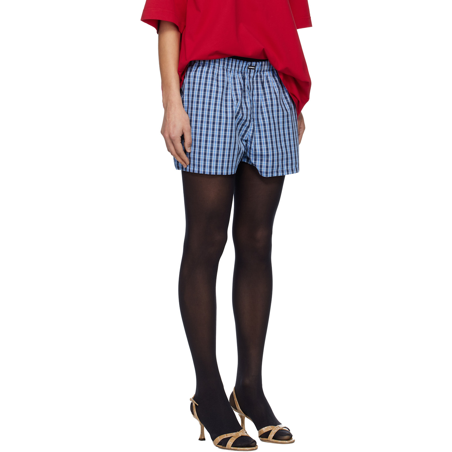  Vetements Blue Push-up Shirting Shorts 