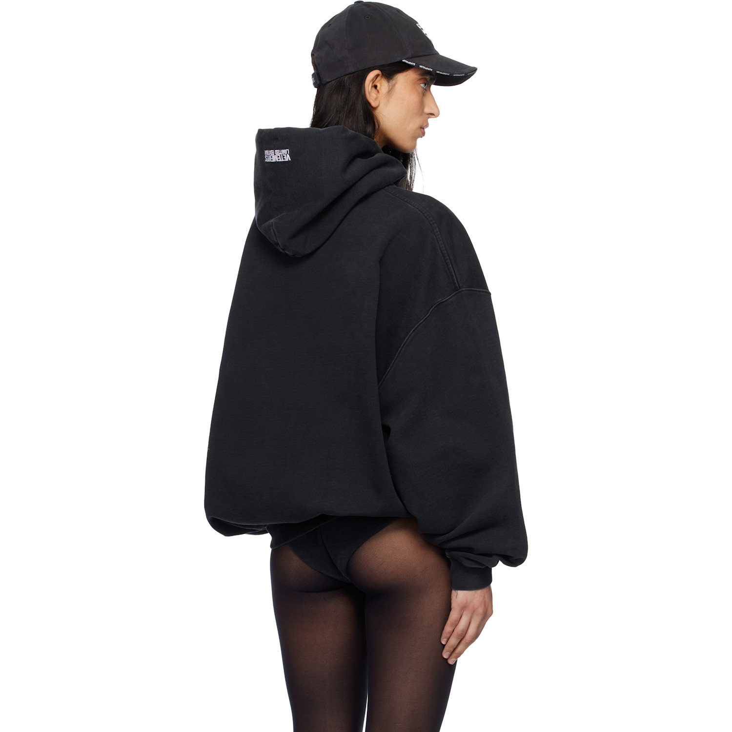  Vetements Black Iconic Logo Hoodie 