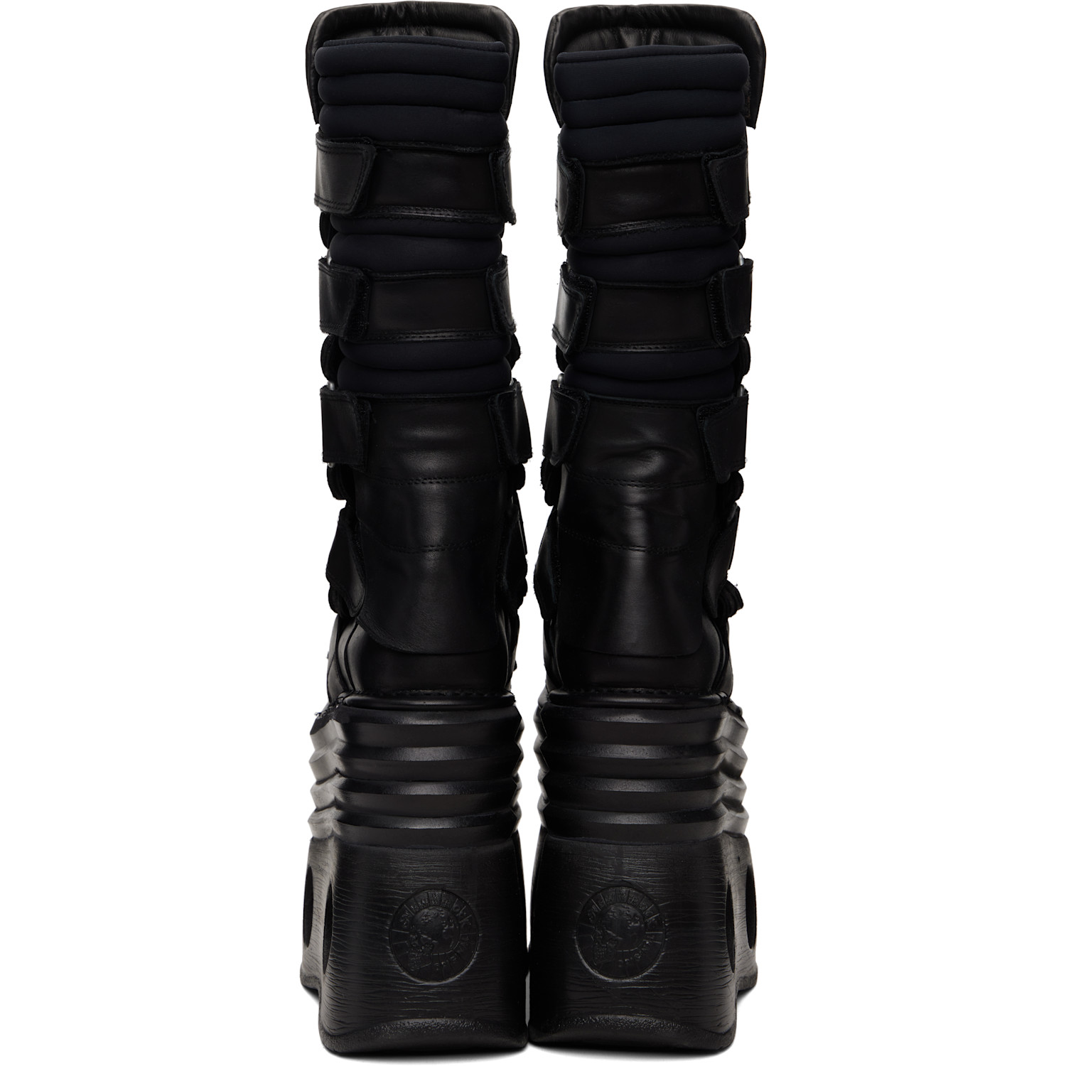  Vetements Black New Rock Edition Platform Tower Boots 